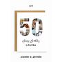 Personalised 50th Birthday Photo Collage Card, thumbnail 5 of 7