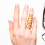 Elements Air Armour Ring In Gold Vermeil, thumbnail 2 of 7