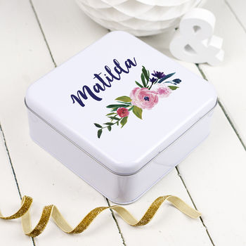 Personalised Floral Name Tin, 3 of 4