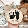 Baby Hand Foot Print Wooden Plaque Keepsake, thumbnail 6 of 6