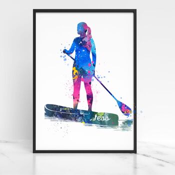 Personalised Paddle Board Sup Print, 3 of 4