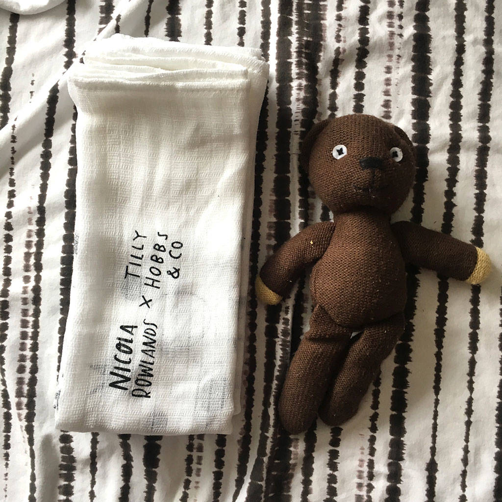 dreamers never sleep baby muslin cloth by nicola rowlands