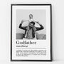 Personalised Godfather Print, Gift For Godfather, thumbnail 1 of 6