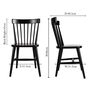 Harrogate Black Spindle Back Dining Chair, thumbnail 2 of 6