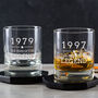 Personalised Engraved Year Of The Legend Mens Whiskey Glass, thumbnail 1 of 5