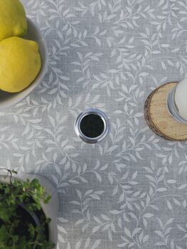 Olive Drift Outdoor Tablecloth With Parasol Hole, 3 of 6