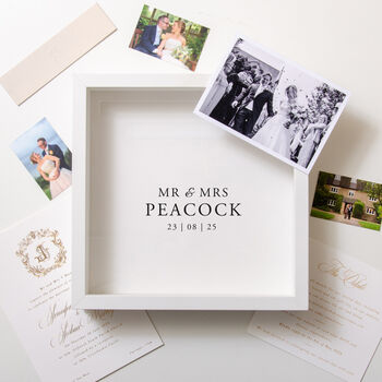 Personalised Wedding Keepsake Memory Box Frame, 7 of 11