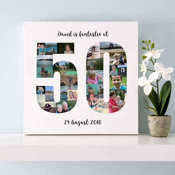 Personalised 50th Birthday Photo Collage, 2 of 8