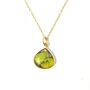 18k Gold Vermeil Plated Peridot Birthstone Necklace, thumbnail 3 of 4