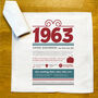 Personalised 60th Birthday 1963 Handkerchief Pair, thumbnail 2 of 12