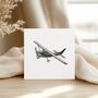 Cessna Aircraft – Hand Drawn Aviation Greeting Card Illustration, thumbnail 3 of 6