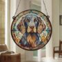 English Setter Dark Stained Glass Effect Suncatcher, thumbnail 5 of 6