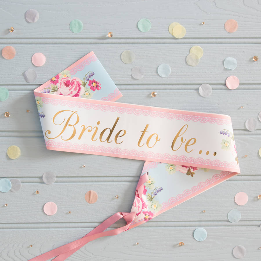 Bride To Be Sash By All Things Brighton Beautiful