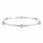 Divinity Princess Blue Topaz Bangle Sterling Silver Or Gold Plated, thumbnail 3 of 10