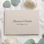 Personalised Wedding Linen Guest Book Script, thumbnail 1 of 8