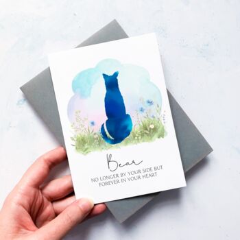 Personalised Dog/Cat Loss Thinking Of You Card, 4 of 6