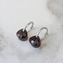 Garnet Teardrop January Birthstone Earrings, Silver, thumbnail 2 of 6