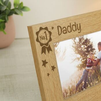 Number One Dad Photo Frame Personalised Dad Gifts, 2 of 8