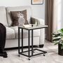 End Table Side Coffee Table Steel Frame And Castors, thumbnail 1 of 6