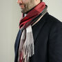 Men's Personalised Rusty Check Scarf, thumbnail 7 of 12