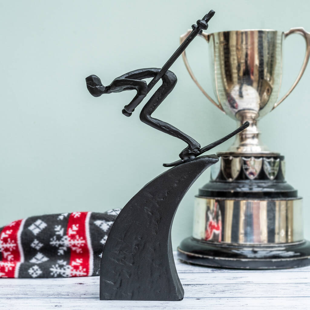 Image of Downhill Skier Sculpture