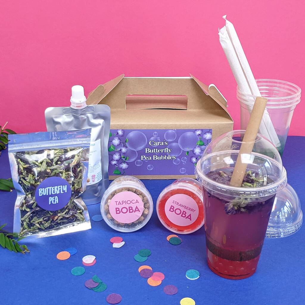 Personalised Butterfly Pea Bubble Tea Kit, 1 of 8