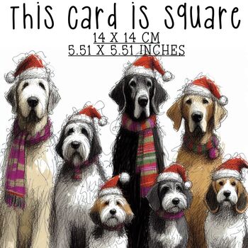 Bull Terrier Christmas Card. With Father Christmas, 2 of 2