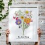 Personalised Birth Flower Family Print, thumbnail 8 of 12