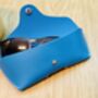 Personalised Sky Blue Leather Sunglasses Case, thumbnail 3 of 12