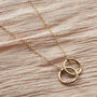 Personalised Medium Double Hoop Names Necklace, thumbnail 4 of 11