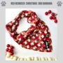 Red Reindeer And Gingham Christmas Dog Bandana, thumbnail 1 of 4