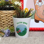 Crochet Print 'Cactus Queen' Plant Pot, thumbnail 1 of 4