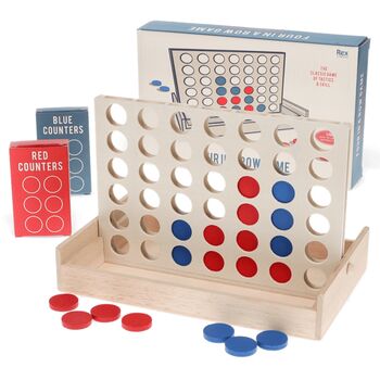 Wooden Four In A Row Game Set, 2 of 4