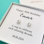 Sterling Silver Interlinked Rings 40th Birthday Earrings, thumbnail 1 of 2