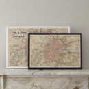 Personalised London Fabric Map Notice Board By The Crafty Traveller ...