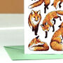 Foxes Watercolour Greeting Card, thumbnail 5 of 7