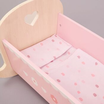 Personalised Doll's Cradle Wooden Toy 18m+, 3 of 3