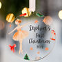 Baby Girl First Christmas Personalised Decoration, thumbnail 1 of 7