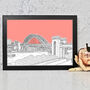 The Tyne Bridge Newcastle Drawing Art Print, thumbnail 1 of 10