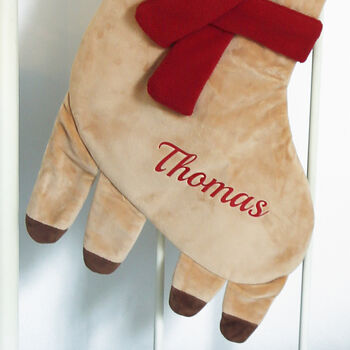 Personalised Red Nosed Reindeer Stocking, 2 of 2