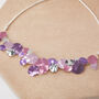 Hammered Purple Four Tone Statement Necklace, thumbnail 3 of 6