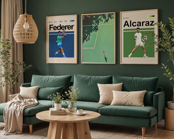 Set Of Three Tennis Posters – Two Players + Court, 4 of 7