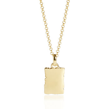 Initial Tag Necklace In Silver Or Gold Vermeil, 3 of 5