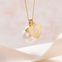 Pearl Necklace In Gold Vermeil With Monogram Charm, thumbnail 8 of 9