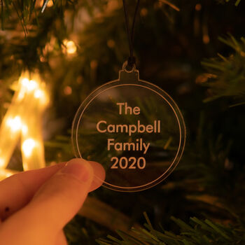 Personalised Clear Christmas Tree Baubles, 3 of 4