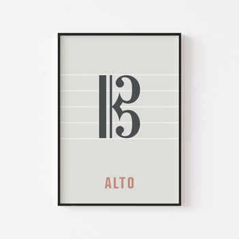 Alto Clef Print | Music Theory Poster, 2 of 10