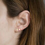Gold Filled Lightning Bolt Stud Earrings, thumbnail 5 of 10
