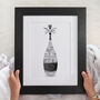 Personalised Silver Anniversary Champagne Word Art, thumbnail 1 of 10