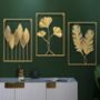 Exclusive Gold Leaf Wall Art Home Decor, thumbnail 2 of 12