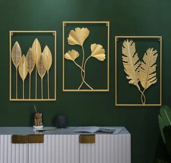Exclusive Gold Leaf Wall Art Home Decor, 2 of 12